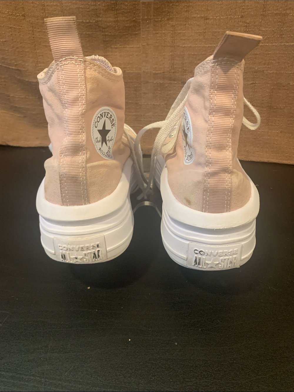 Converse Kids High-Top Sneakers Light Pink and White - Picture 3 of 4